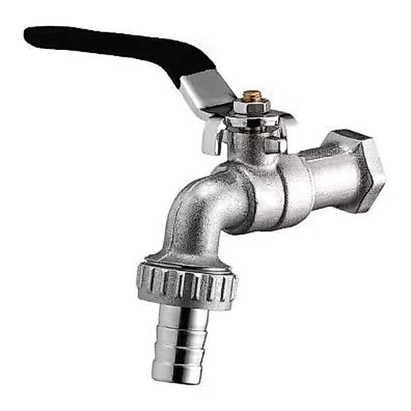 Torneira Esfera Metal Cabo Preto Alavanca p/Jardim Tanque 1/2 - Mega