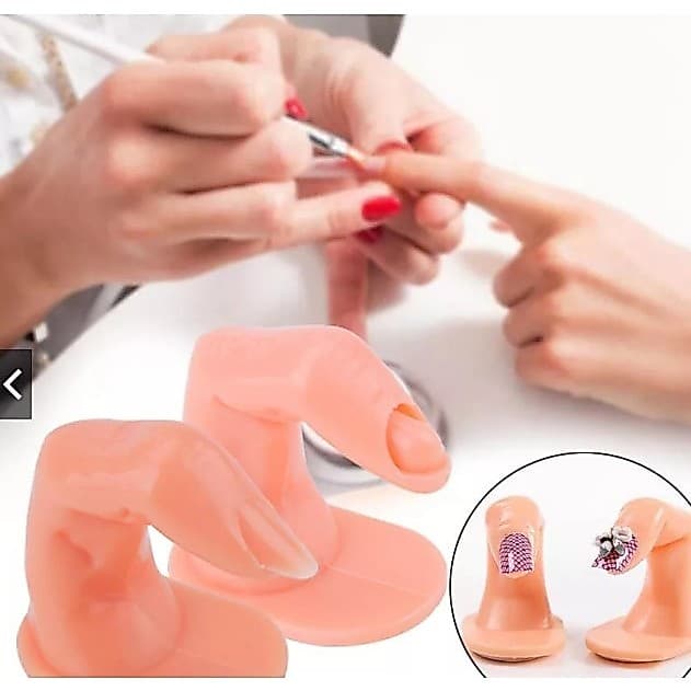 Dedo Postiço Para Treino Teste Manicure Unhas Gel Acrigel Fibra
