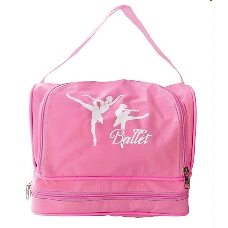 BOLSA DE BALLET COM PORTA SAPATILHA  COR ROSA BEBÉ, ROSA PINK ( MARCA .ART DANÇA)