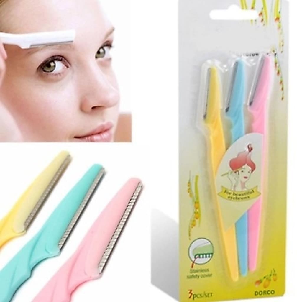 Lâminas Sobrancelha e Rosto, Uma ou kit com 3 Navalha Depilação Dermaplaning design