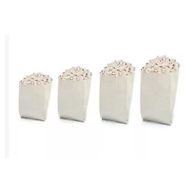 Sacos De Papel Branco Pipoca 1,2,3  Com 500 Peças, Para Embalar Salgado, Doces, Bijoteria