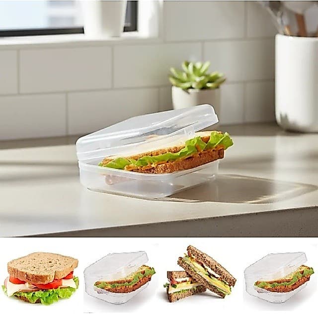 5 Porta Lanches Sanduíches Transparente - Livre BPA