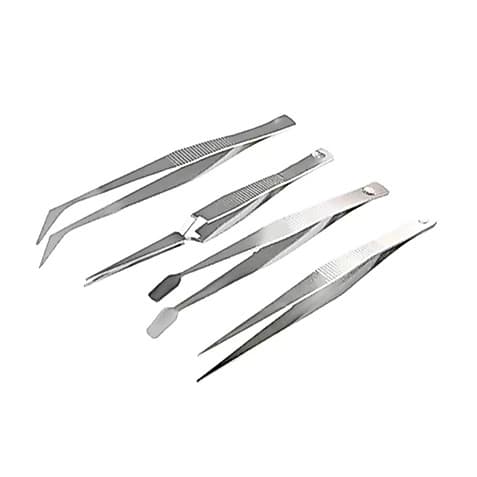 Kit 4 Pinças Reta, Curvada, Curvatura Bico Pato Profissional