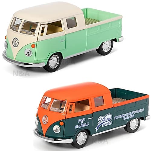 Miniatura Volkswagen Kombi Cabine Dupla Pickup 1/34 abre as portas original