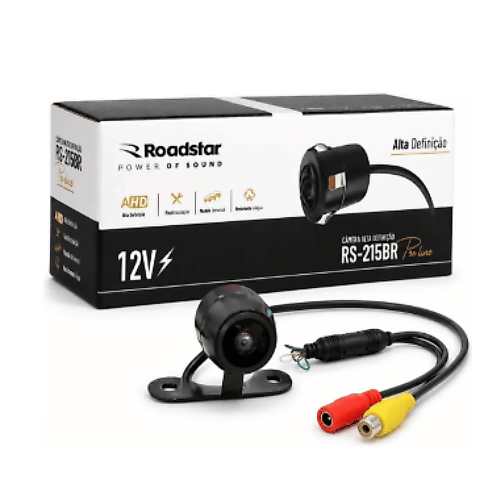Câmera De Ré Automotiva Borboleta Colorida Ahd Ip68 Roadstar RS-215BR Pro Line