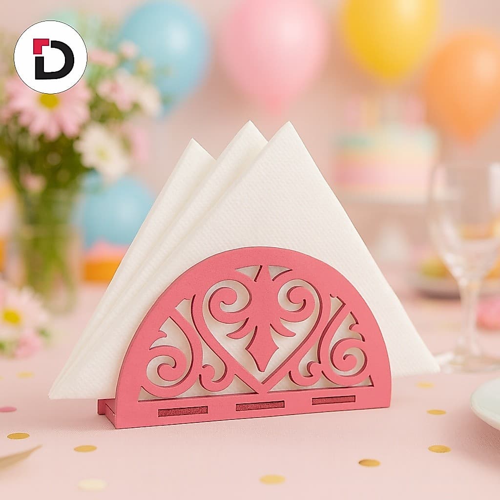 Kit Porta Guardanapo ARABESCO em Mdf  Para Festa Evento Decoração Aniversário COR ROSA