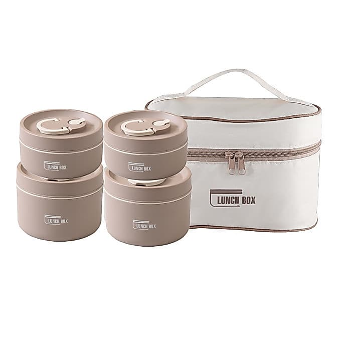 Kit 4 Marmitas Térmicas Premium+ Bolsa Térmica Para Viagem
