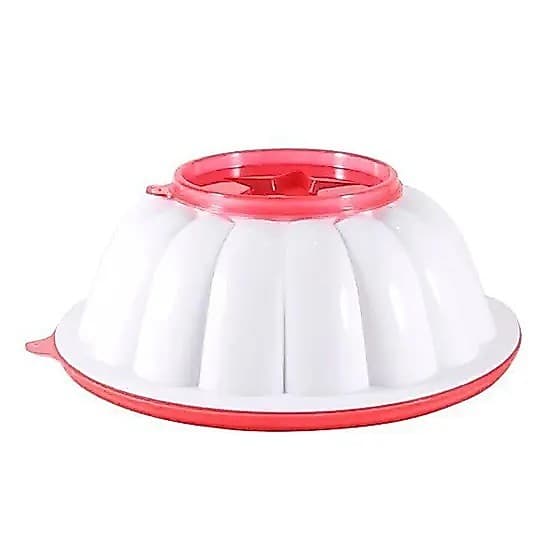 Forma Pudim Gelatinas Manjares Com 1 Fundo Removível - Cor Rosa