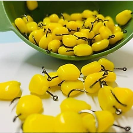 ISCA ARTIFICIAL MILHO AMARELO COM ANZOL E AROMA PARA TILÁPIA PARA