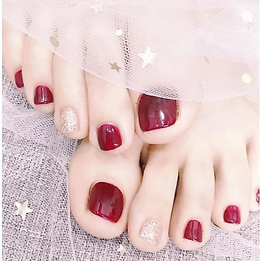 UNHA POSTIÇA PARA OS PÉS FRENCH NAILS CONTÉM 24 UNIDAD