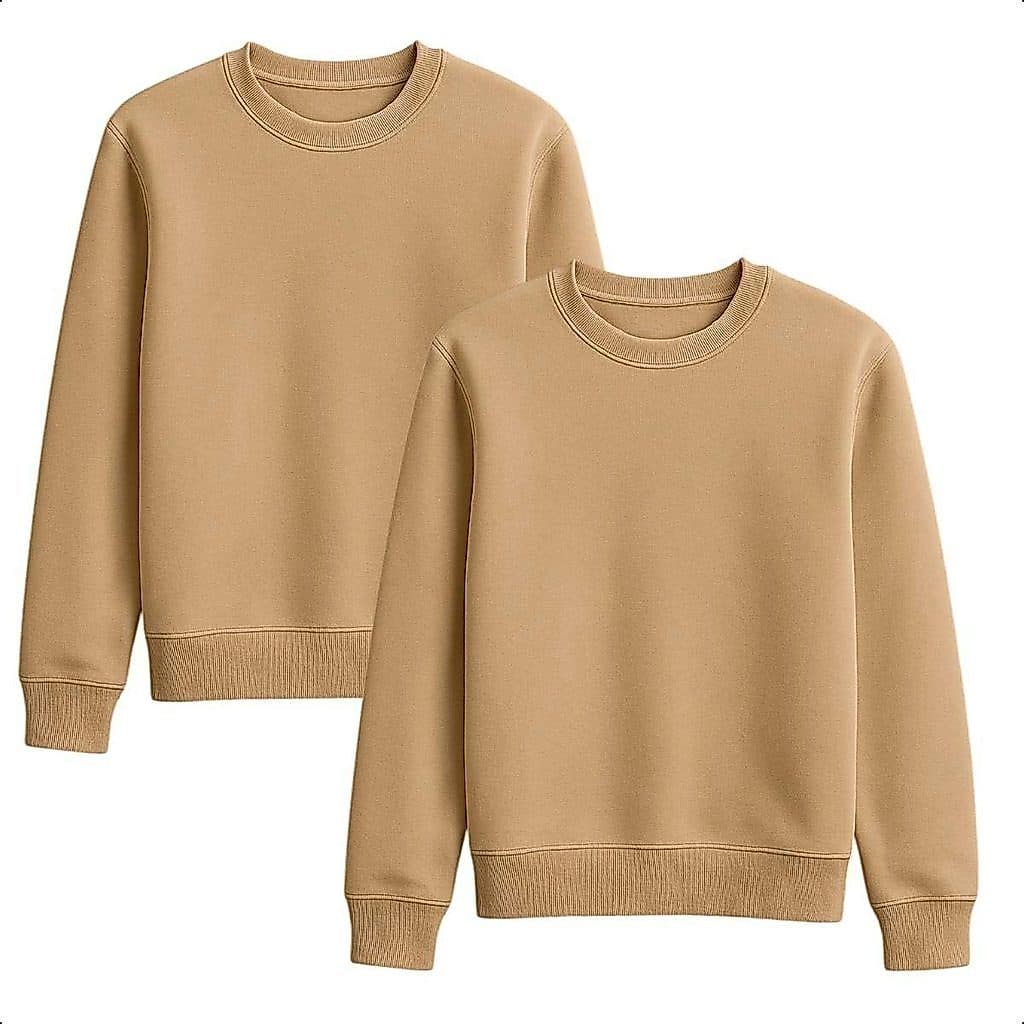 Kit 2 Peças Blusa de Moletom Plus Size CDP Gola Redonda