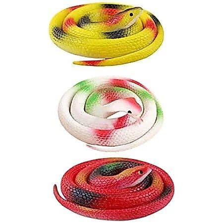 Cobra de Borracha 73cm - Cobra de Brinquedo - Serpente - Réptil - Répteis