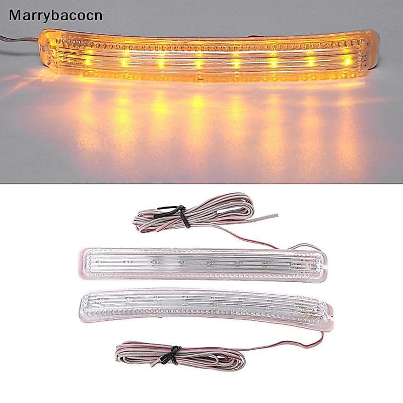 [MAR] 2 Unidades Universal Soft Âmbar 9 SMD12V LED Luz Indicadora Do Espelho Retrovisor Carro COD