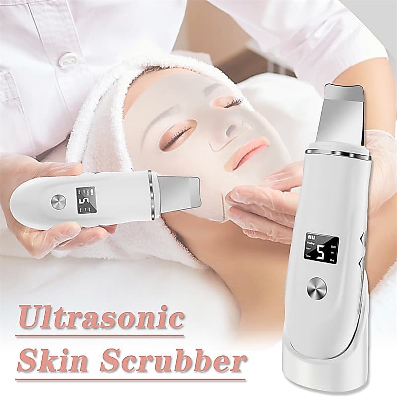 Depurador de pele ultra-sônico Removedor de cravos Vibração Facial Espátula Profunda Máquina de limpeza facial Pá Peeling Lifting Facial
