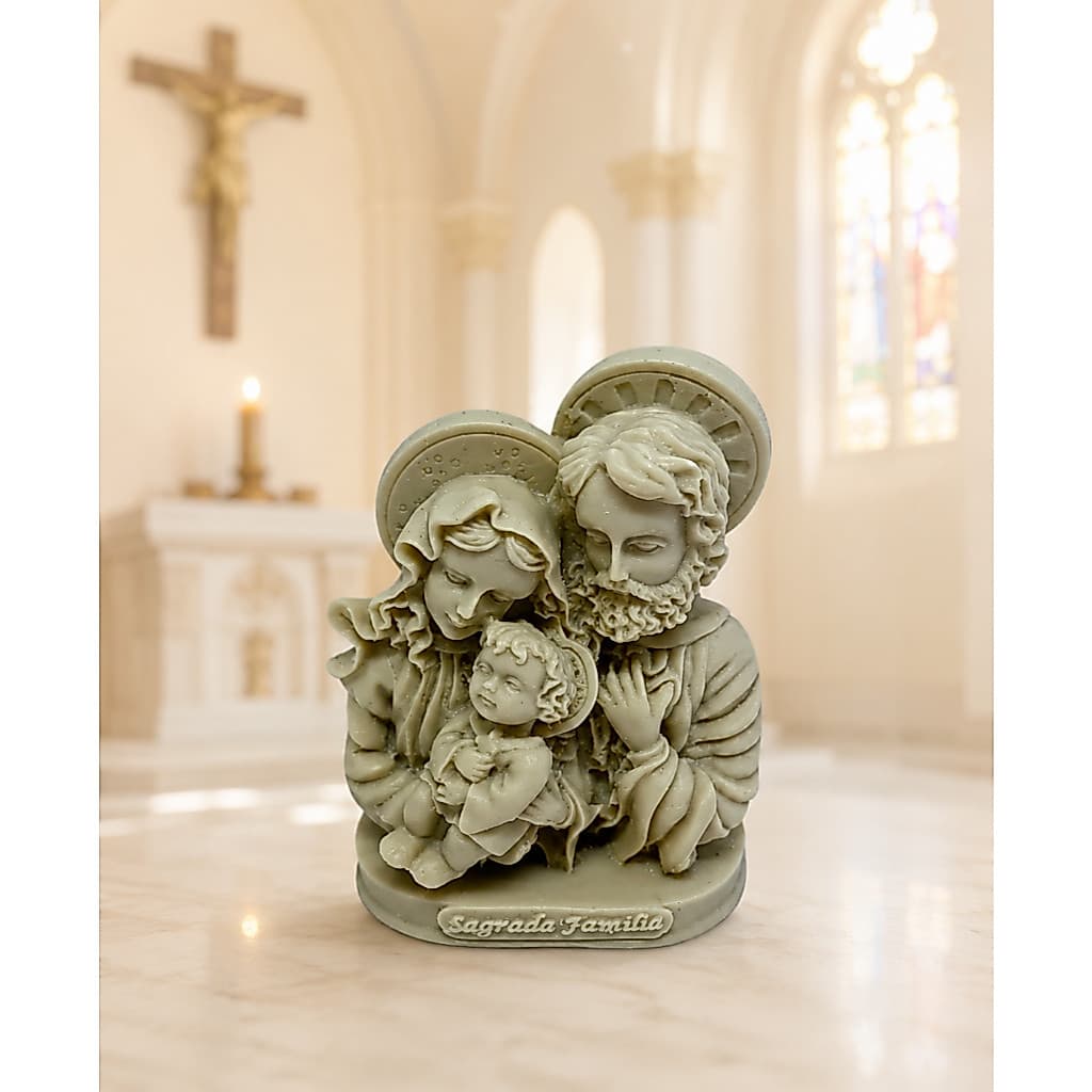 Imagem Sagrada Família 10cm Escultura em Resina Pronta Para Decorar