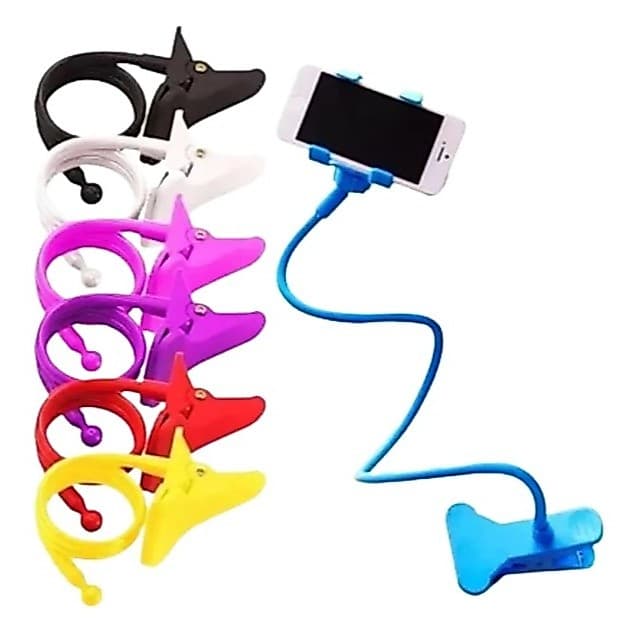 Suporte Celular Articulado Flexível De Mesa Cama Presilha Universal (0370)