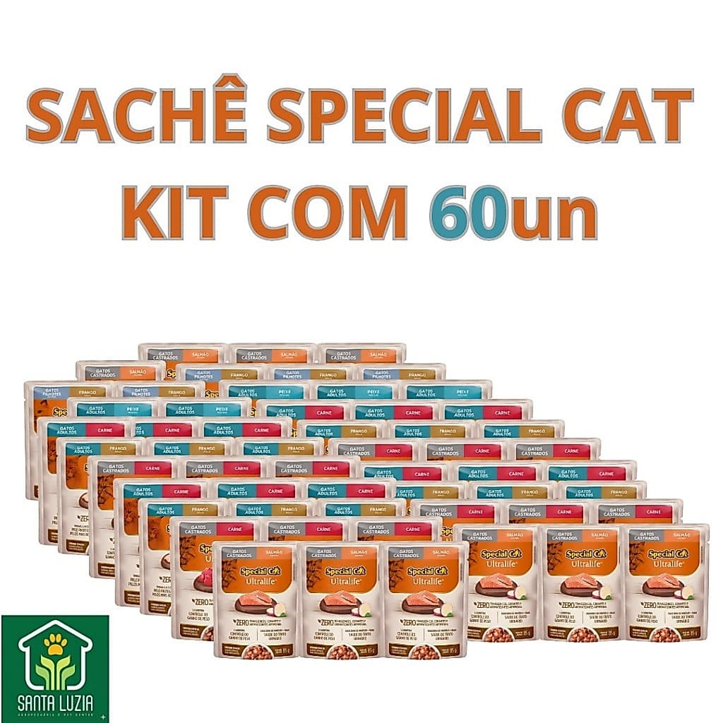 SACHE SPECIAL CAT KIT COM 60 UNIDADES