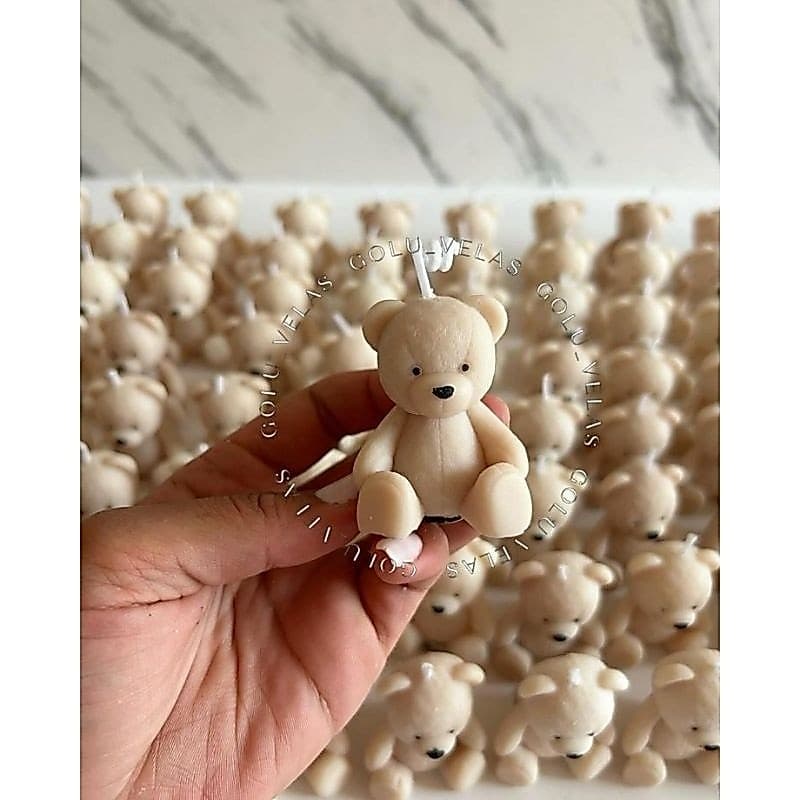 Lembrancinha vela aromatica ursinho, vela perfumada urso, lembrancinha chá de bebê, vela urso, chá revelação