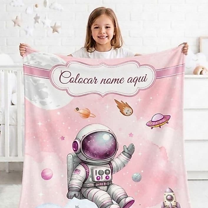 Manta Personalizada Gigante Escolar Com Nome 1,40 x 1,00
