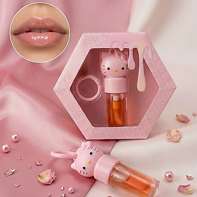 Lip Honey Hello Kitty Hidratante | Brilho Labial com Aroma de Mel Lindo Presente
