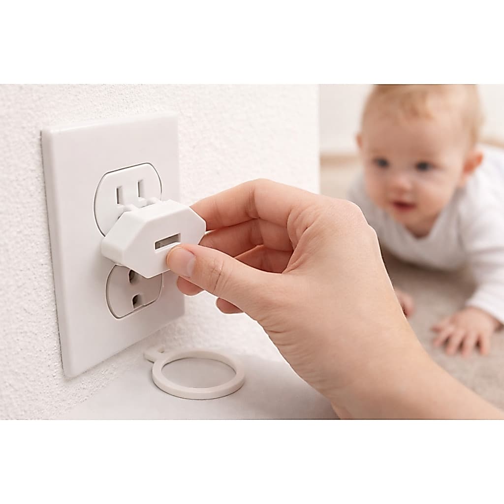 Kit 10 Protetores de Tomada Infantil 🔒 Segurança para Bebê | Trava de Tomada + Chave Remoção