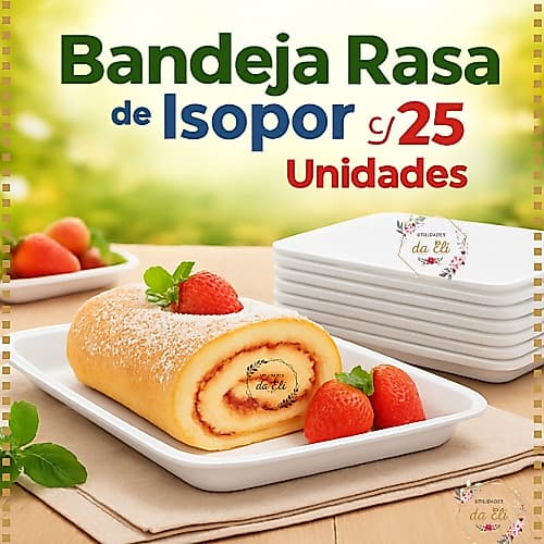 Prato / Bandeja de Isopor Frios  espeto  Porção RASA Nº2 Branca