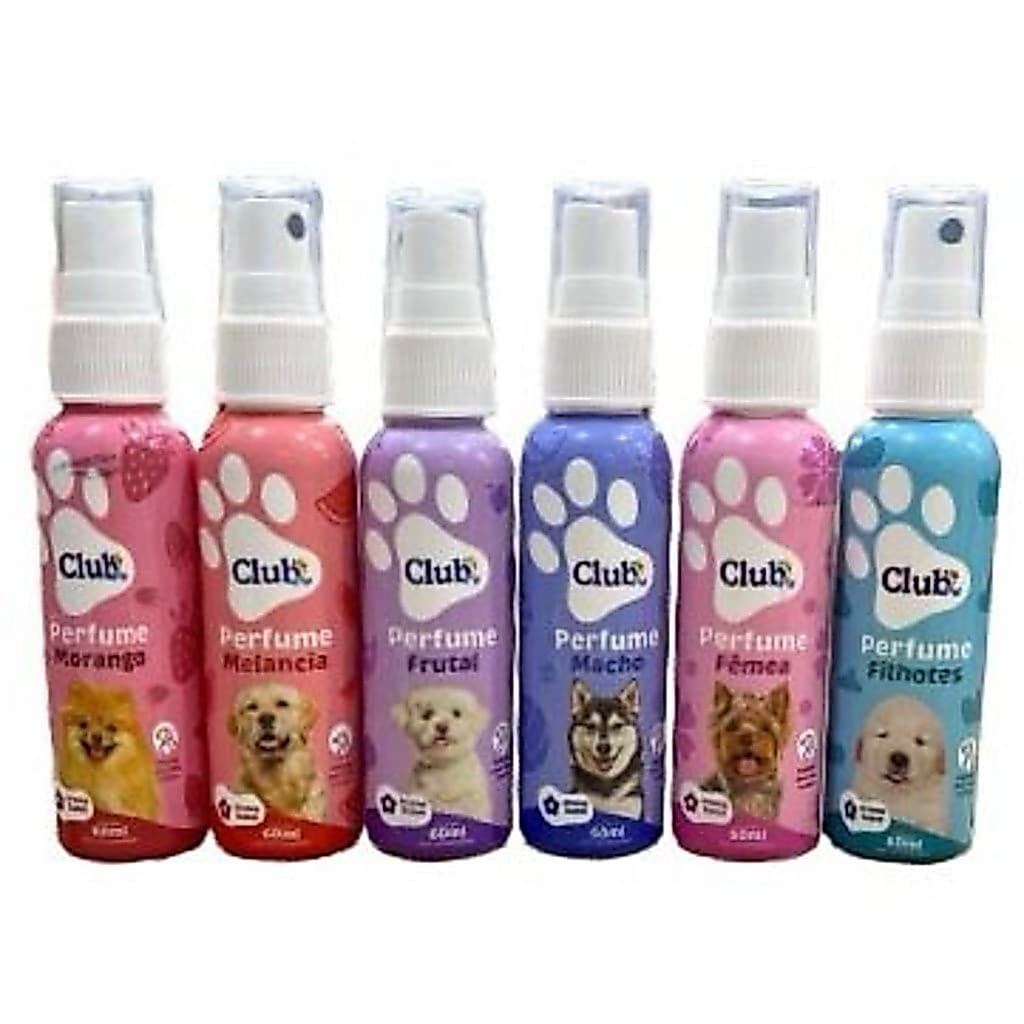 Perfume Pet Suave e Cheiroso Club Pet Para Cães E Gatos Todas As Idades 60ml