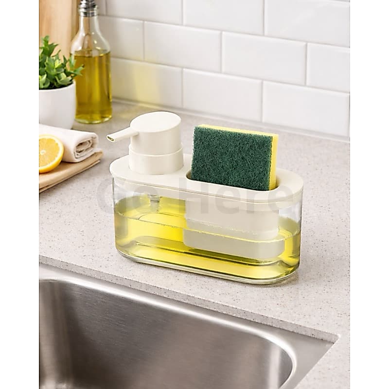 Dispenser Porta Detergente com Suporte para Bucha – Arthi
