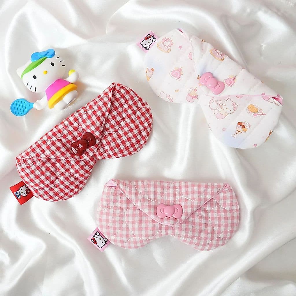 Kitty kitty amor óculos saco estilo coreano ins estilo artesanal tecido amor óculos saco acolchoado caso saco de armazen