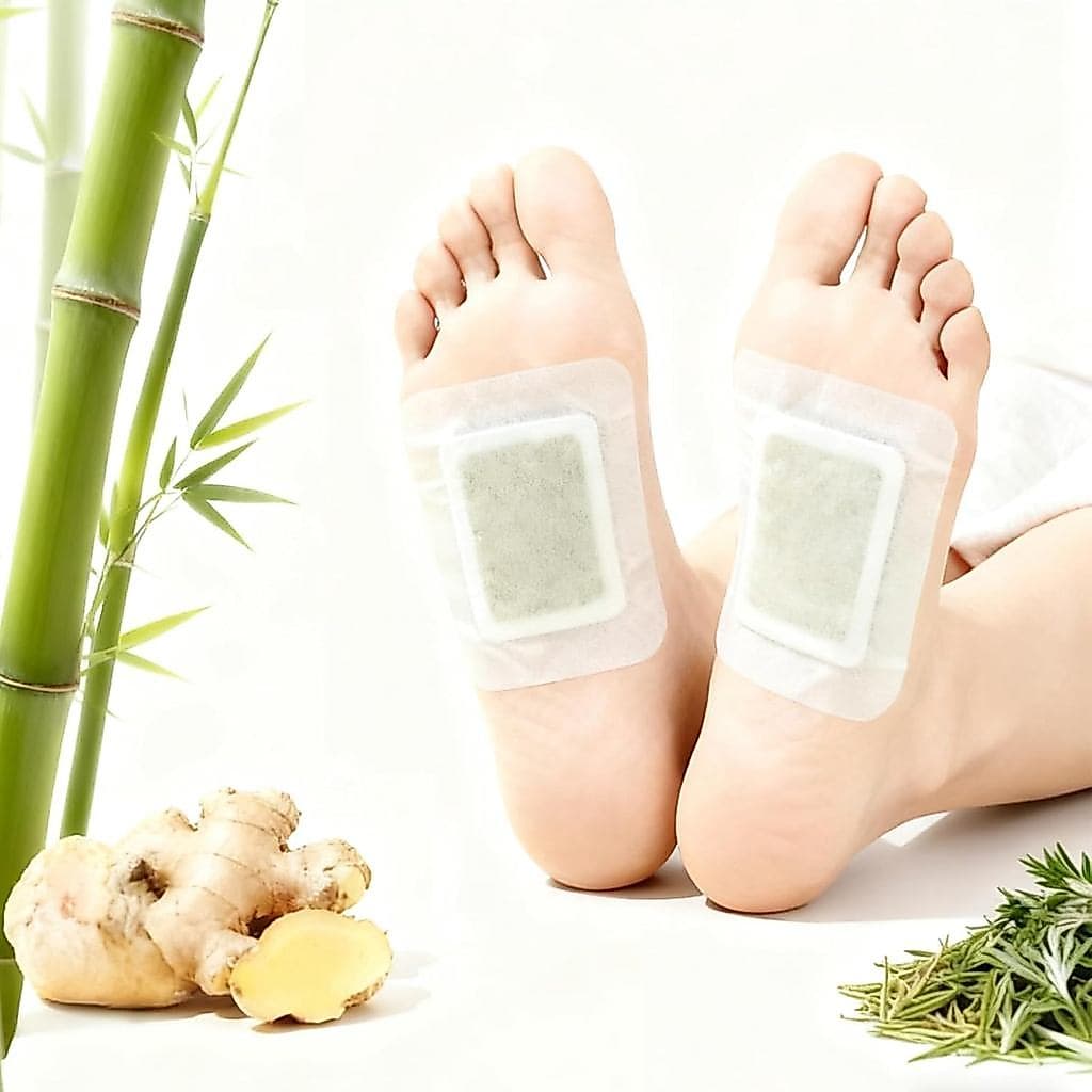 Pads para os Pés Linph Care 50 unidades – Pads para os Pés de Limpeza Profunda com Óleo de Gengibre para Aliviar o Estre