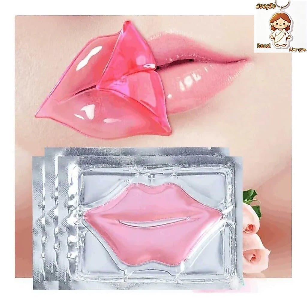 20 Máscaras Hidratante Labial Boca com Colágeno Nutrição Lábios