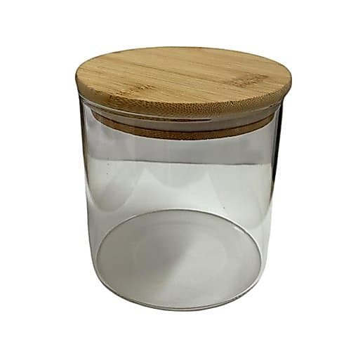 Pote Hermetico Vidro Borossilicato Tampa Bambu 800ml Conservacao Frescor Alimentacao