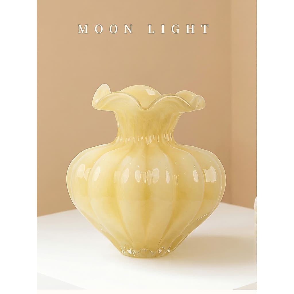 MOOYA {Moonlight Moonlight} Vaso Francês Amarelo Sala de estar Mesa de Café Arranjo de Flores Decoração Armário Lateral