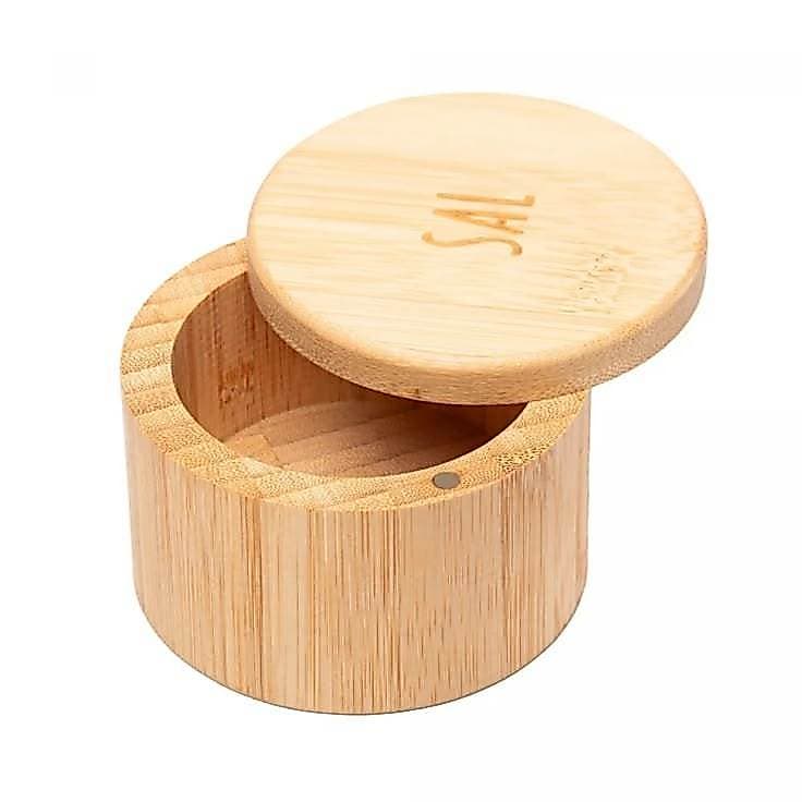 Saleiro Redondo Lyor - Design Compacto e Sustentável em Bambu