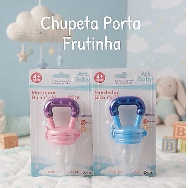 Porta Frutinha Mordedor Infantil Alimentação introdução alimentar bebe