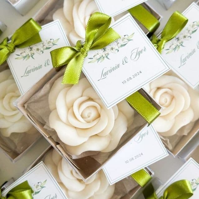 kit vel aromática flor na caixa, lembrancinha de casamento, noivado, 15 anos, vela aromática, lembrancinha personalizada