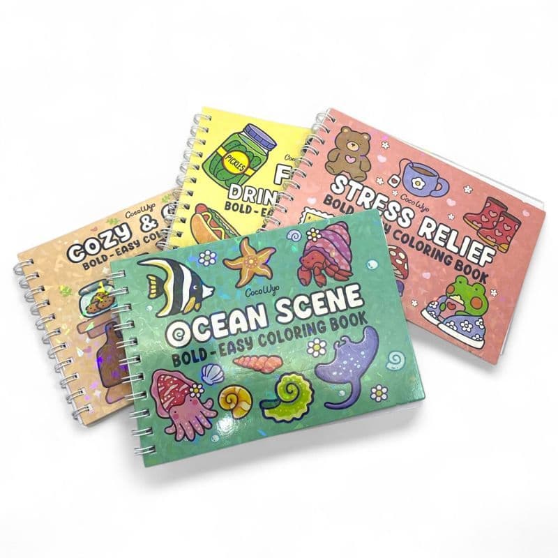 Livro de colorir antistress CocoWyo com capa holográfica Verde