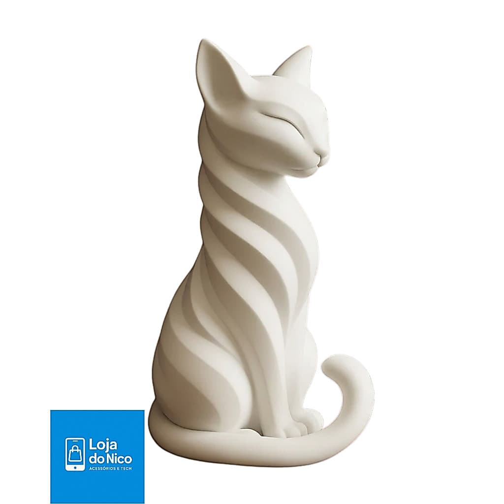 Escultura Gato Egípcio Enfeite Decorativo Para Casa Tamanhos 15cm E 20cm