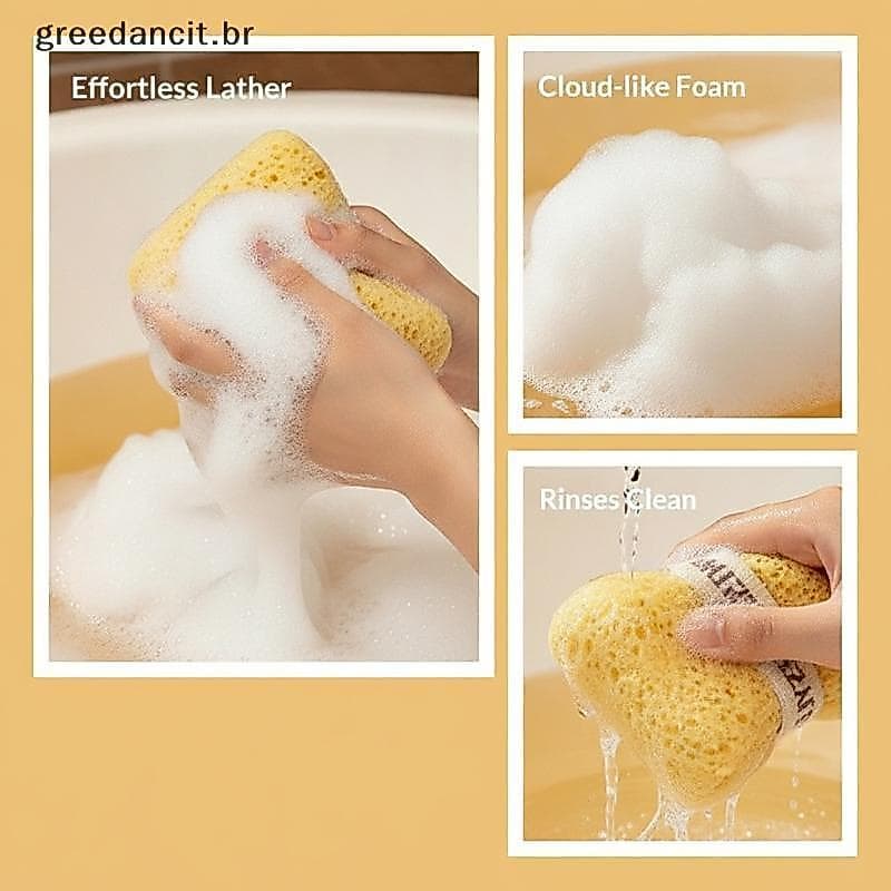 Esponja De Banho Para Homens , Ultra Macia , Limpeza Profunda , Espuma Rica , Sem Fibras Soltas , Purificador Corporal 1