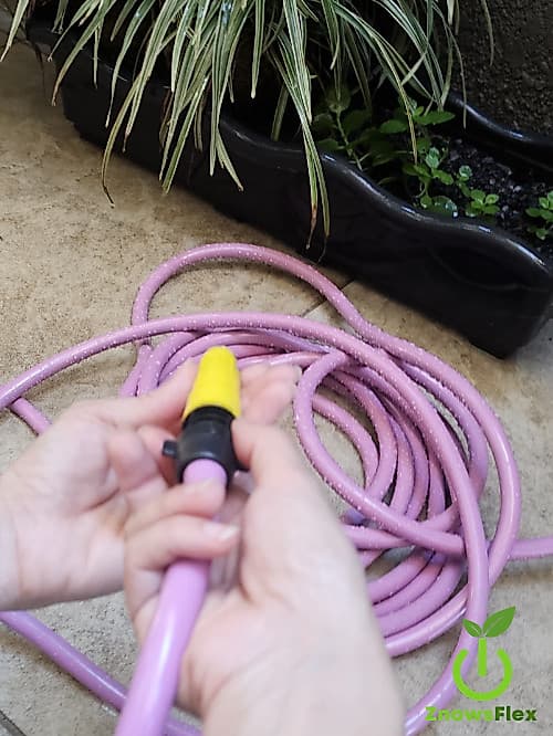 Mangueira de jardim 5 metros anti-torção completa pronta pra uso completa com esguicho e conector