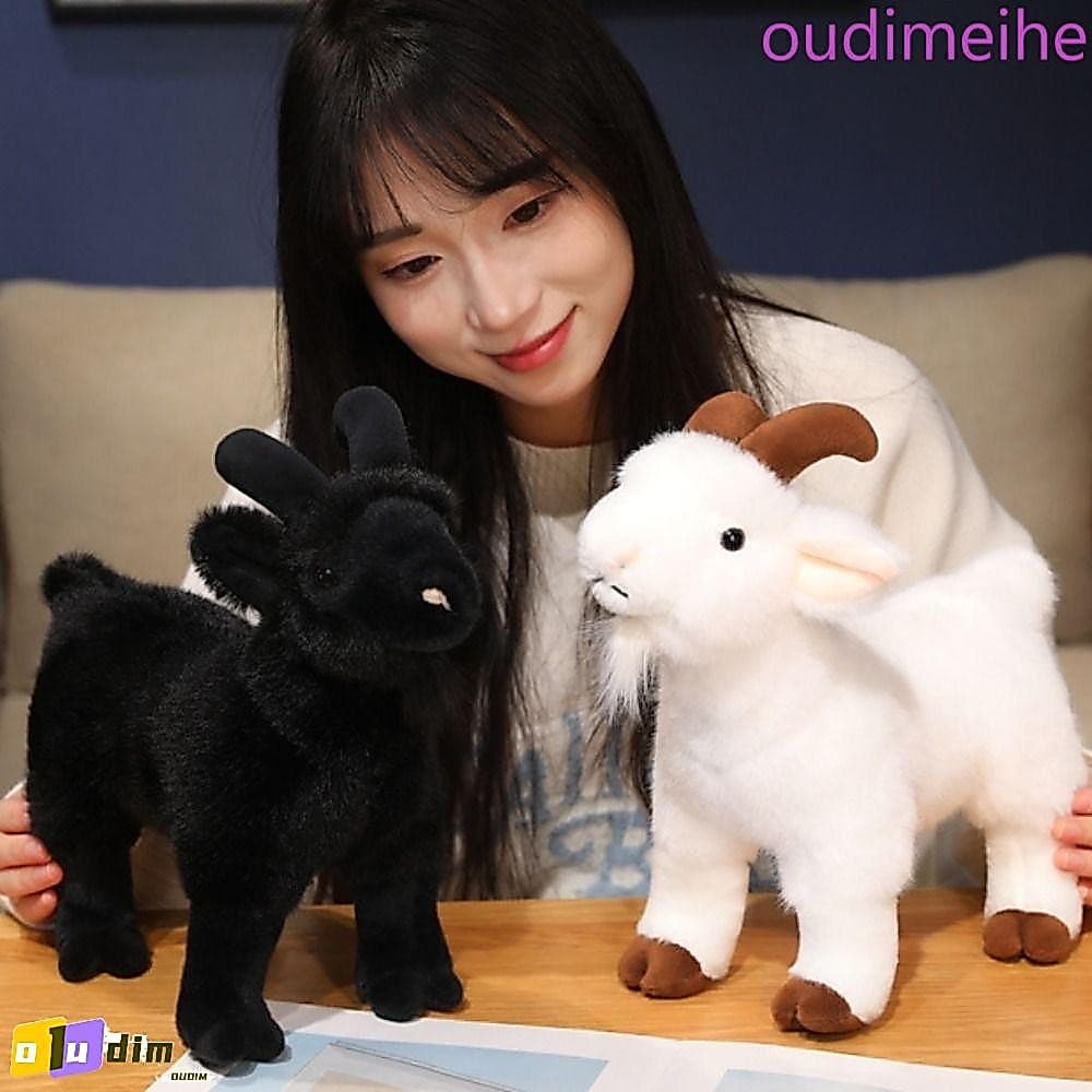 Brinquedo de pelúcia de cabra Oudimei, preenchido com algodão PP, boneco de cabra de 18/30 cm, chaveiro fofo para bebês