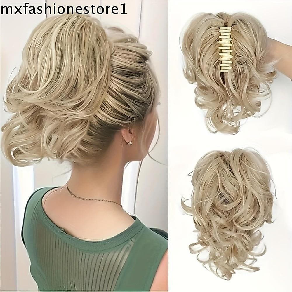 MXFASHIONE Rabo De Cavalo Feminino Onda Grande , Extensões De Sintético , Curto E Fofo , Falso