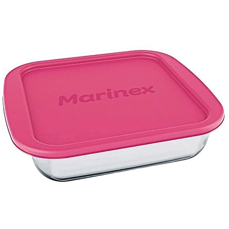 Travessa Quadrada 1,8L Marinex  com ou sem Tampa Assadeira Pirex