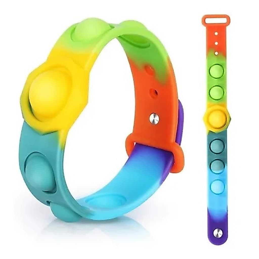 Pulseira Pop Bubble Fidget Sensorial Toy, Pop It Fidget Toy