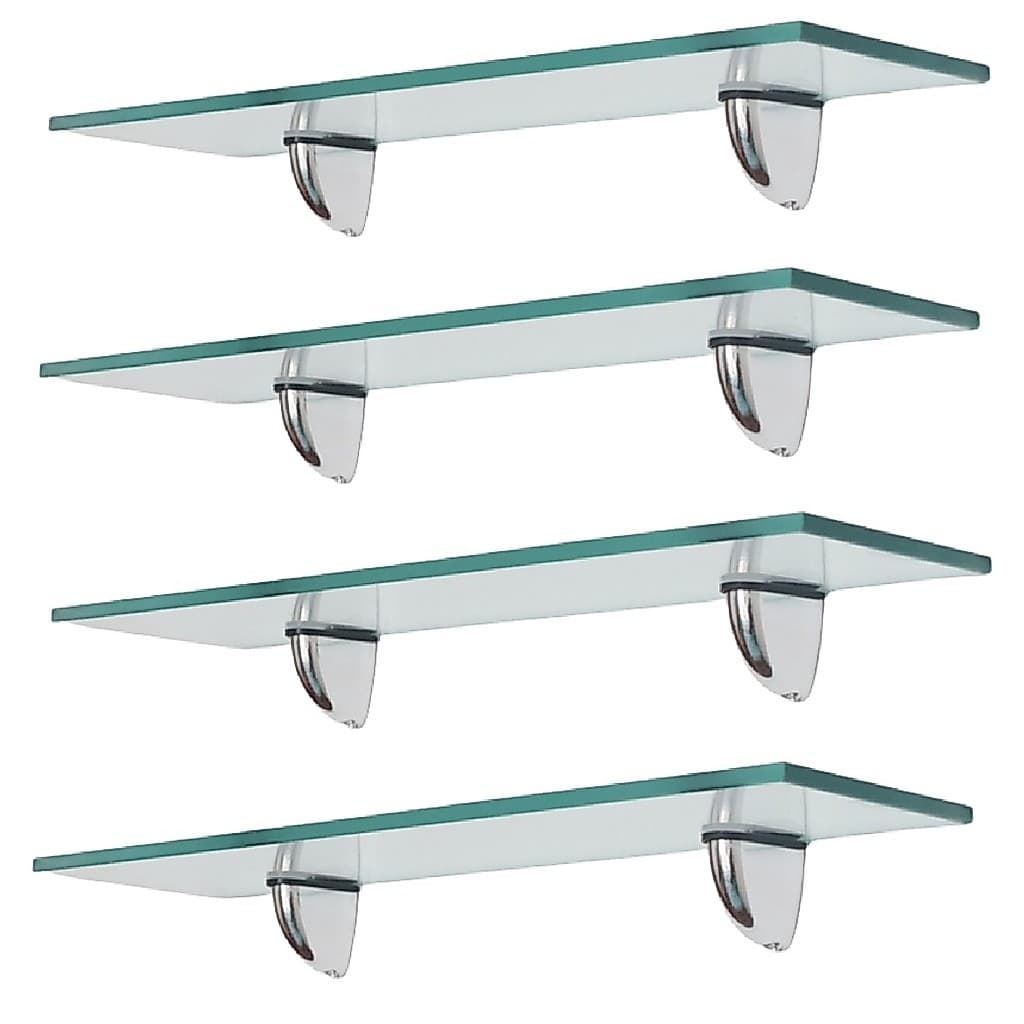 Prateleira de vidro para Banheiro 60x20 Bico Tucano Kit com 4 unidades