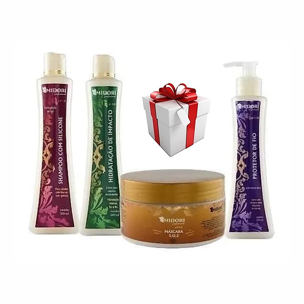 Kit Midori Manutenção Capilar De Impacto 4 passos