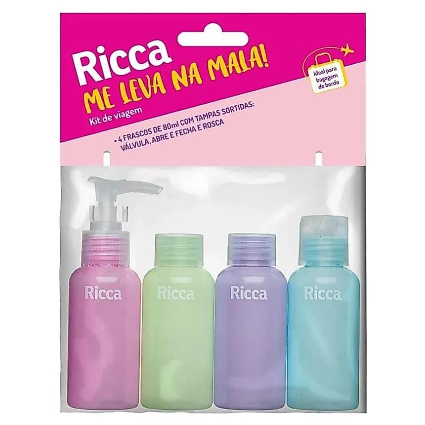 Conjunto Com 4 Frascos De Viagem Ricca