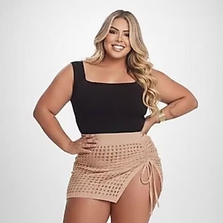 SAIA PRAIA GG VERAO TRICOT CROCHÊ ANITTA PLUS SIZE
