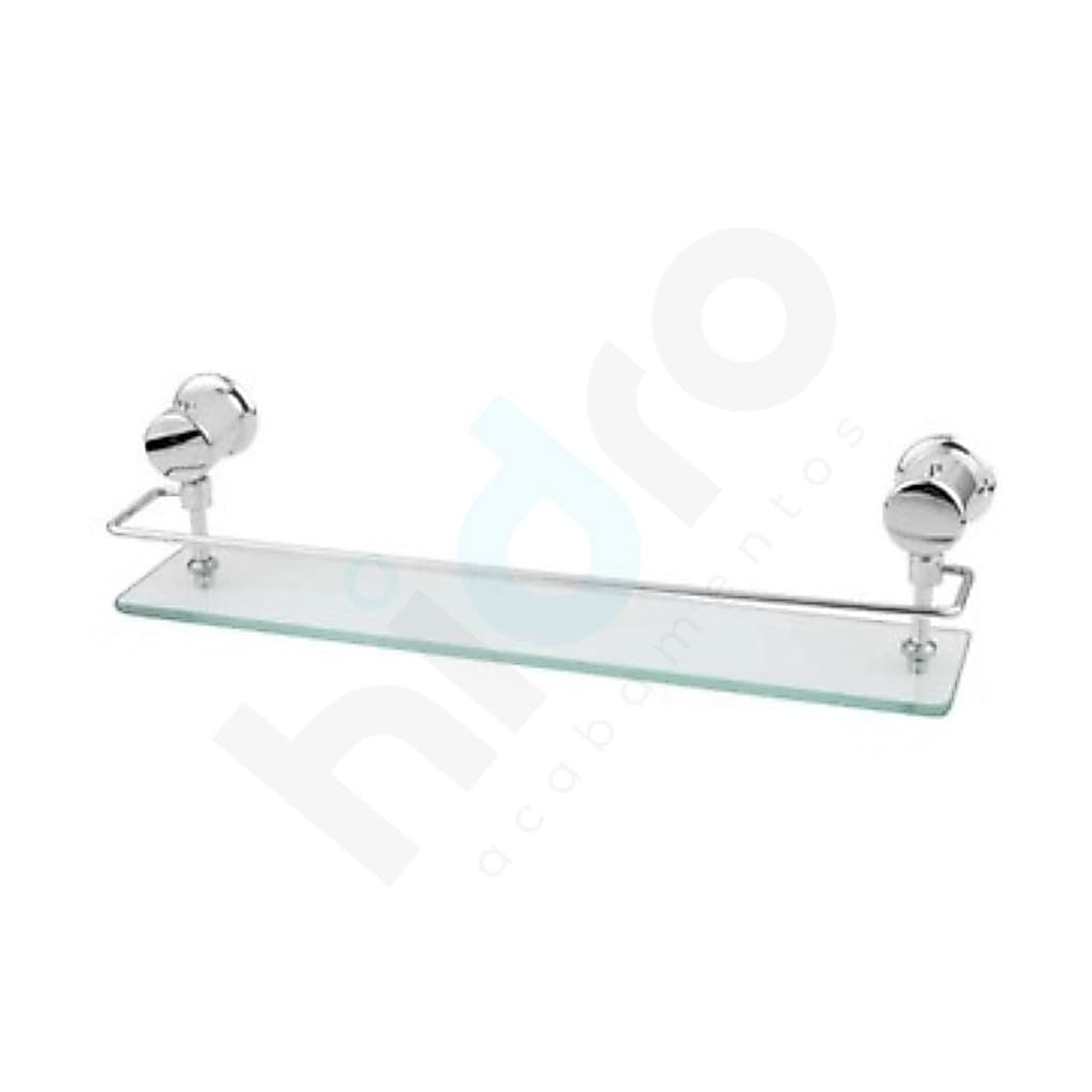 Porta Shampoo Grade Com Vidro(6mm) Reto 40x10 Luxo Para Banheiro