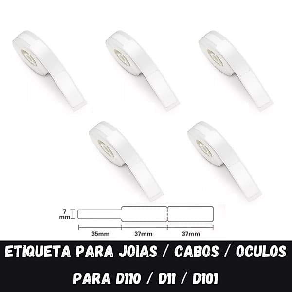 5 Rolo Etiqueta Niimbot Para Cabo Joias Oculos D110 D101 D11